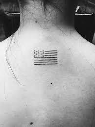 Black And Gray American Flag Tattoo Designs Simple American Flag Tattoo Black And White Patriotic Tattoos American Flag Tattoo Tattoos