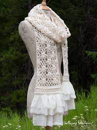 Floral lace tape pattern knit. How To Crochet A Lace Scarf With Flowers Free Pattern And Tutorial Kirsten Holloway Designs