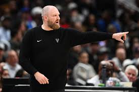 Milwaukee Bucks head coach Taylor Jenkins during an NBA game