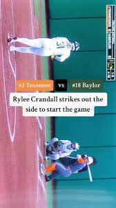 Baylor’s Rylee Crandall strikes out the side to start the game vs. #2  Tennessee. #tennesseesoftball #baylorsoftball #d1softballclips  #collegesoftball