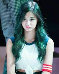 green hair beauty girl asian beauty