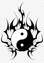 It shows a wooden yin yang medallion buried under the skin and uncovered. 775 X 1030 4 Tattoo Yin Yang Tribal Clipart 490409 Pikpng