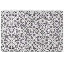 Vinil ortigia vinyl kitchen floor mat, light grey/dark grey/white, 72x100cm. Vinyl Floor Mat Durable Soft And Easy To Clean Ideal For Kitchen Floor Mudroom Or Pet Food Mat Freestyle Wrought Iron Deco Pattern 2 Ft X 3 Ft Buy Online In Cambodia