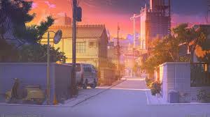 Street Sunset By Arsenixc Anime Places Anime Scenery Anime Background