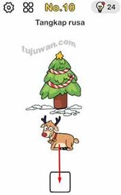 Dalam rangka merayakan hari natal, brain out menghadirkan level khusus natal. Where Is Santa Claus Brain Out Level 10