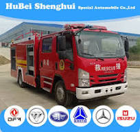 I Suzu Foam and Water Tank Fire Suppression Truck 5000L 8000L Fire Rescue  Fighting Truck for Sale