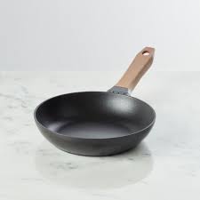 Staub Matte Black Cast Iron 8 Fry Pan With Wooden Handle Crate And Barrel Wooden Handles Cast Iron Staub