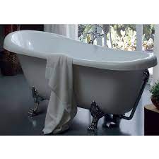 Freistehende badewanne mit füßen balmain von rogier&mothes, vintage und retro inspiriert, resicryl®, verbundmaterial aus zwei schichten hochwertigen acryls (8 mm) und verstärkt mit widerstandsfähiger glasfaser, klauenfüße aus aluminium, länge 161 cm. Klassische Freistehende Badewanne Mit Fussen Impero 170