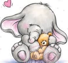 Bella With Teddy Realise Le 5 Aout 2018 Au Crayons Aquarellables Elephant Drawing Cute Drawings Friends Illustration