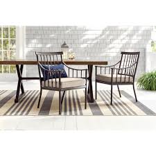 Ratings, based on 79 reviews. Stylewell Mix And Match Farmhouse Steel Outdoor Patio Dining Chair With Tan Cushion 2 Pack 3035e D2 The Home Depot