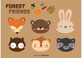 Forest Animals Cartoon Vectors Cartoon Animals Cartoons Vector Cute Animal Drawings