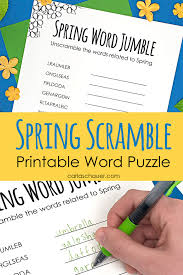 Jumble words are known as games that can hone one's thinking patterns and memory. Spring Word Scramble Printable Carla Schauer Designs