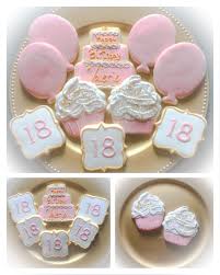 18th Birthday Cookie Cake Ideas 18th Birthday Cookies Birthday Cookies Cupcake Cookies Cake Cookies Pink And Gold Cookies Happy Birthday Cookie Birthday Cookies Birthday Cupcakes