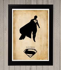 Superman Silhouette Minimalist Poster Movie Poster Art Print Posters Art Prints Minimalist Poster Movie Poster Art
