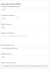 Metadata Store For Apache Druid Druid Apache Configuration Settings