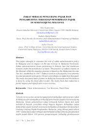 Journals can be searched using free text and filtered by category, language and presence on other databases. Pdf Zakat Sebagai Pengurang Pajak Dan Pengaruhnya Terhadap Penerimaan Pajak Di Semenanjung Malaysia