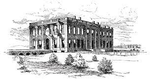 The british army had easily defeated inexperienced american defenders, and set the city ablaze. White House Ruins 1814 Drawing By Granger