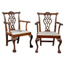 Pair Of 18th Century Irish Chippendale Arm Chairs In Mahogany Southern Furniture Chair Chippendale Furniture