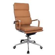 Eames Executive Office Chair In Camel Leather Aptdeco