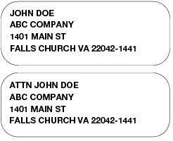 Any information below the delivery address line (a logo, a slogan, or an attention line) could confuse the machines and misdirect your mail. 214 Attention Line Postal Explorer