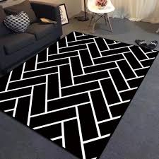 Black And White Striped Area Rug Mdct Modern Black White Chevron Striped Plaid Big Carpet Geometric Area Rugs And Carpet Living Room Bedr Geometric Area Rug Geometric Carpet Living Room Carpet