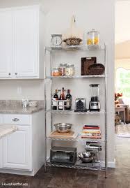 Kitchen Industrial Shelving How To Nest For Less Apartment Kitchen Organization Small Kitchen Storage Rental Kitchen