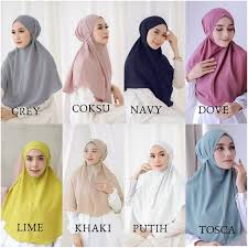 Jual Kerudung Bergo Maryam Non Pet Moscrepe Part 2 Hijab Instan Broken White Kota Bandung Odie Shop Tokopedia