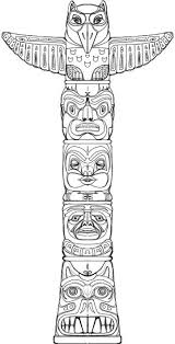 Symbol Totempfahl Indianer Tattoo Ausmalbilder Zum Ausdrucken