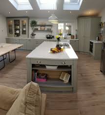 Sarah's grey and white kitchen has a beautiful traditional feel with hints of rustic charm. Shaker Solid Ash Kitchen In French Grey Blok Designs Ltd