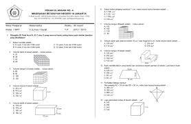 Soal matematika kelas 6 dan kunci jawabannya pdf. Soal Matematika Sd Volume Bangun Ruang