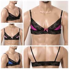 Sissy Men's Lace Training Bra Bralette Crop Top Crossdresser Underwear  Lingerie | eBay