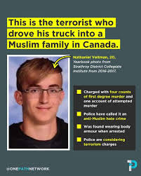 A profile of a london, ontario canada man who killed 4 members of a muslim canada family, seen a taxi driver who witnessed nathaniel veltman's arrest following the attack that killed four family members and left one critically injured — said he was on a. Z5srjm15uuxjlm