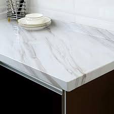 Yenhome Large Size Jazz White Marble Contact Paper For Countertops Self Adhesive Wallpape Wallpaper For Kitchen Cabinets Bathroom Wall Decor Marble Countertops