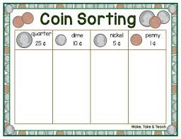 Coin Sorting Freebie Make Take Teach Money Math Homeschool Math Teaching Money
