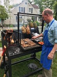 Argentine Wood Fired Parrilla Asado Grill And Barbecue Bbq Etsy Custom Grill Asado Grill Wood Grill