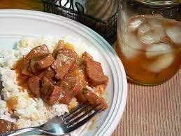 Beef Tips With Rice And Gravy Recipe Recipe Beef Tips And Gravy Beef Tips And Rice Rice And Gravy