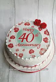 It's time to treat your royal highness with rich red ruby earrings or any other piece of jewellery along with beautiful silk dress. 40th Wedding Anniversary Cake A Photo On Flickriver
