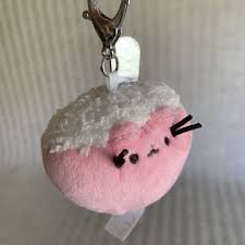 Gund Pusheen Breakfast Surprise Keychain Plush 4 Pink Bowl Stuffed Animal  Charm | eBay