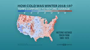 2018 19 Winter Temps Compared To Historic Average Climate