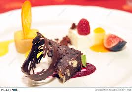 The grand tier at lincoln center. Fancy Dessert On A Plate Fine Dining Stock Photo 37143106 Megapixl