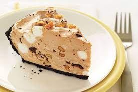 Rocky Road No Bake Cheesecake Recipe Desserts With Bakers Semi Sweet Baking Chocolate Bar Philadelphia Cream Cheese S Kraft Recipes Cheesecake Recipes Baking