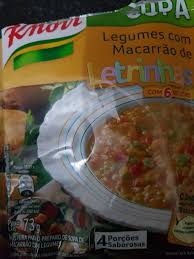 Sopa Legumes Com Macarrao De Letrinhas Knorr Desrotulando