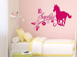 Wandtattoo Wandaufkleber Tattoo Fur Madchenzimmer Wunschname Schmetterling Pferd 85x57cm 041 Pink Madchenzimmer Kinderzimmer Farbe Wandfarbe Kinderzimmer