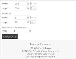Use as a base for pavers, concrete slabs, walkways. 3 Online Paver Calculator Free Websites