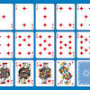 Pondremos en la base 5 cartas e iremos colocando sucesivamente encima 4, encima de estas 3, de 2 y, por último, de 1 carta. 1