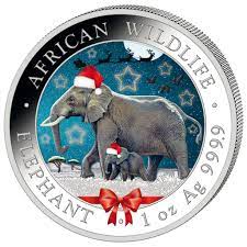 2021 Somalia 1 Oz Silver Elephant Christmas Issue In Snow Globe Silver Ounce 2022 African Wildlife Elephant Coin From Somalia Online Coin Club