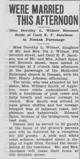 Dorothy Widner and Cecil Jacobson Wedding