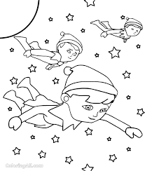 The coloring pages are the best resources used for coloring class. Three Flying Elves Coloring Page Coloringall