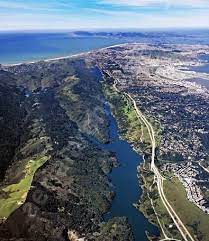 San Andreas Fault And Crystal Springs Reservoir Fills The Linear Valley Along The Fault San Andreas Fault Aerial Photograph San Andreas