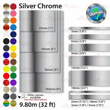 2mm 100mm Pinstriping Pin Stripe Tape Styling Decal Vinyl Stickers Silver Chrome Unbrandedgeneric Vinyl Sticker Pinstriping Vinyl